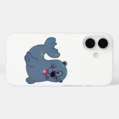 De stoffen afdichting bij Zazzle Mascot Logo Chara Case-Mate iPhone Case (Achterkant (horizontaal))