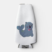 De stoffen afdichting bij Zazzle Mascot Logo Chara Flesjeskoeler (Voorkant)