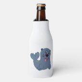 De stoffen afdichting bij Zazzle Mascot Logo Chara Flesjeskoeler (Fles Voorkant)