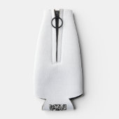 De stoffen afdichting bij Zazzle Mascot Logo Chara Flesjeskoeler (Achterkant)