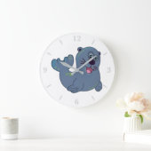 De stoffen afdichting bij Zazzle Mascot Logo Chara Grote Klok (Huis)