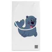 De stoffen afdichting bij Zazzle Mascot Logo Chara Klein Cadeauzakje (Achterkant)