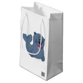 De stoffen afdichting bij Zazzle Mascot Logo Chara Klein Cadeauzakje (Achterkant Gekanteld)