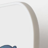 De stoffen afdichting bij Zazzle Mascot Logo Chara Pickleball Paddle (Links Detail)