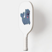 De stoffen afdichting bij Zazzle Mascot Logo Chara Pickleball Paddle (Links)