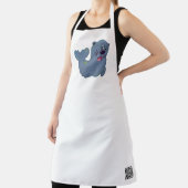 De stoffen afdichting bij Zazzle Mascot Logo Chara Schort (Insitu)