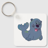 De stoffen afdichting bij Zazzle Mascot Logo Chara Sleutelhanger (Voorkant)