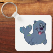 De stoffen afdichting bij Zazzle Mascot Logo Chara Sleutelhanger (Voorkant)