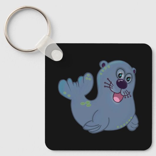 De stoffen afdichting bij Zazzle Mascot Logo Chara Sleutelhanger (Voorkant)