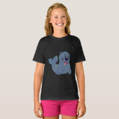 De stoffen afdichting bij Zazzle Mascot Logo Chara T-shirt (Voorkant volledig)