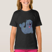 De stoffen afdichting bij Zazzle Mascot Logo Chara T-shirt (Voorkant)
