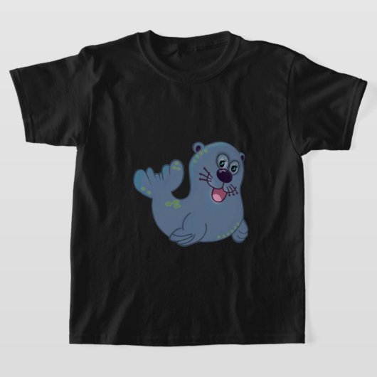 De stoffen afdichting bij Zazzle Mascot Logo Chara T-shirt (Laagn)