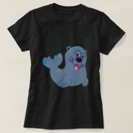 De stoffen afdichting bij Zazzle Mascot Logo Chara T-shirt