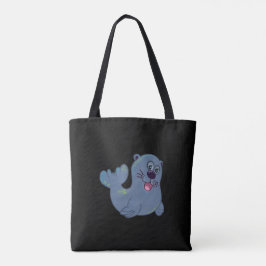 De stoffen afdichting bij Zazzle Mascot Logo Chara Tote Bag