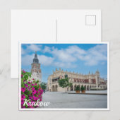 De stoffen hal op het centrale plein in Krakau, Po Briefkaart (Voorkant / Achterkant)