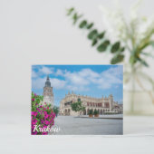 De stoffen hal op het centrale plein in Krakau, Po Briefkaart (Staand voorkant)