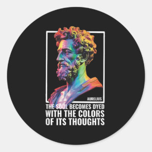 De stoïcijnse filosoof Marcus Au Ronde Sticker