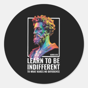 De stoïcijnse filosoof Marcus Aurelius Ronde Sticker