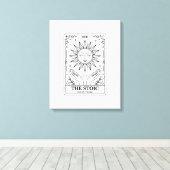 De Stoïcijnse Tarotkaart: Innerlijke Vrede Canvas Afdruk (Insitu (Houten vloer))