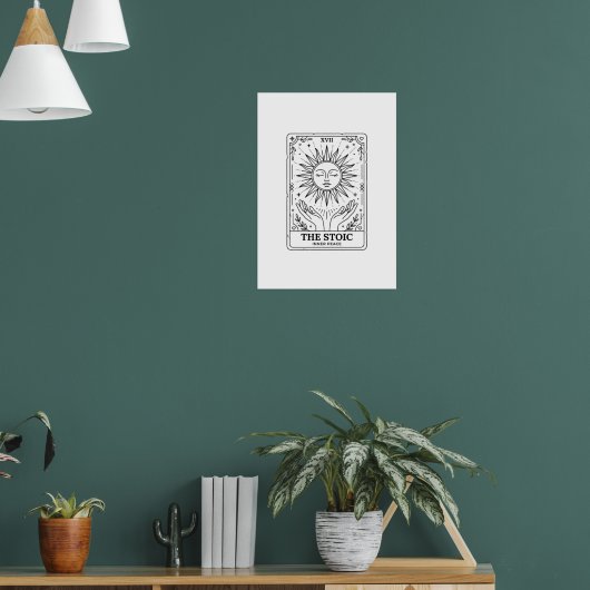 De Stoïcijnse Tarotkaart: Innerlijke Vrede Poster (Woonkamer 1)