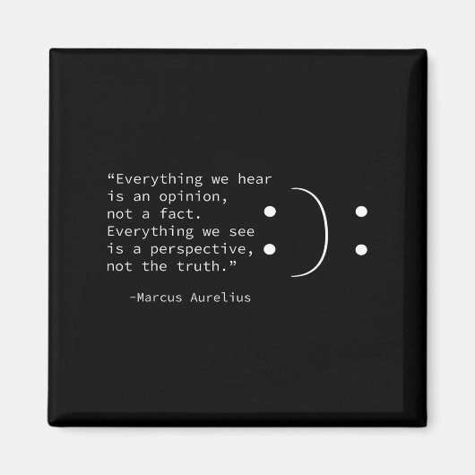 De stoïcijnse uitspraak van Marcus Aurelius, stoïc Magneet (Voorkant)