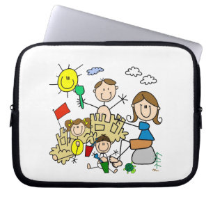 De stok stelt de Pret van het Strand van de Famili Laptop Sleeve