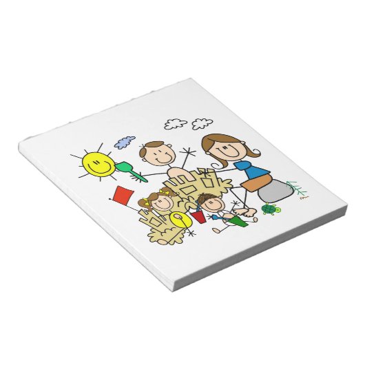 De stok stelt de Pret van het Strand van de Famili Notitieblok (Schuin)