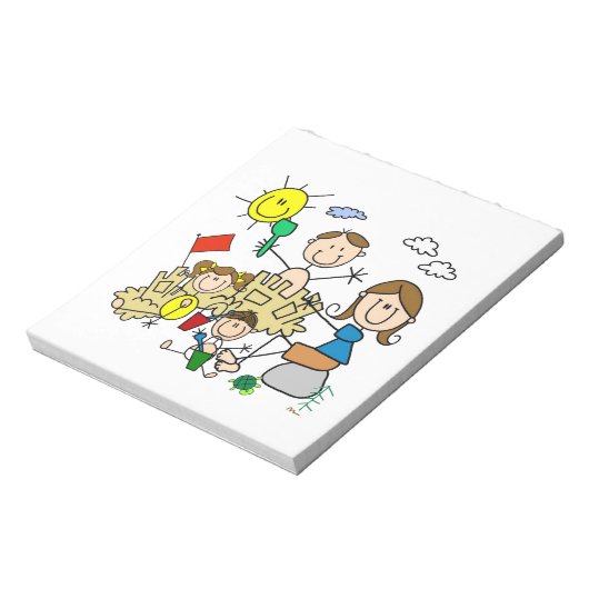 De stok stelt de Pret van het Strand van de Famili Notitieblok (Linkerzijde)