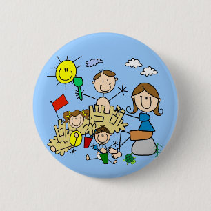 De stok stelt de Pret van het Strand van de Famili Ronde Button 5,7 Cm