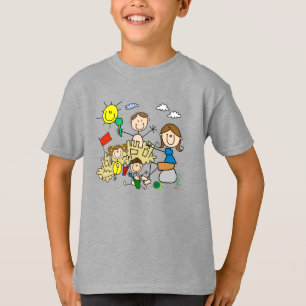De stok stelt de Pret van het Strand van de Famili T-shirt