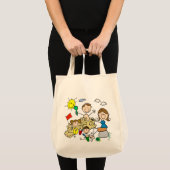 De stok stelt de Pret van het Strand van de Famili Tote Bag (Voorkant (product))