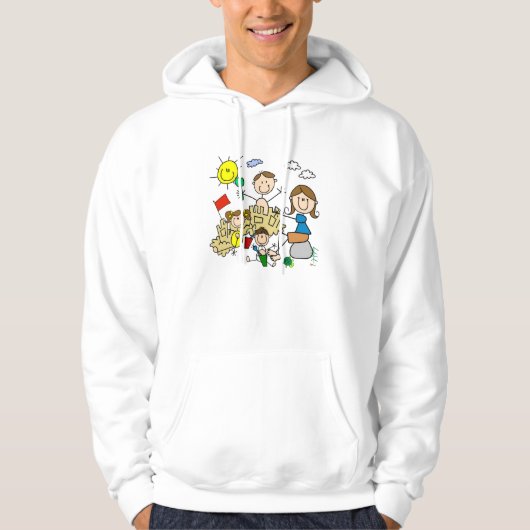 De stok stelt de Pret van het Strand van de Hoodie (Voorkant)