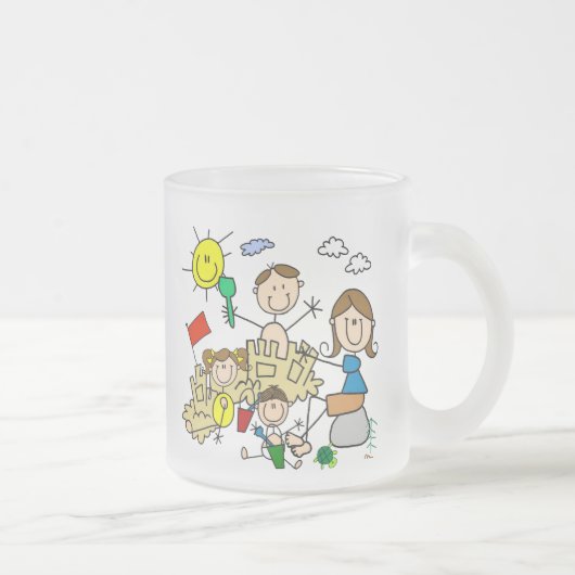 De stok stelt de Pret van het Strand van de Matglas Koffiemok (Rechts)