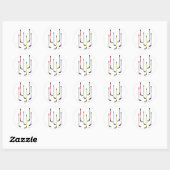 De Stokken van het hockey Ronde Sticker (Vel)