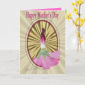 De stokroos pop-past aan kaart (Gele Bloem)