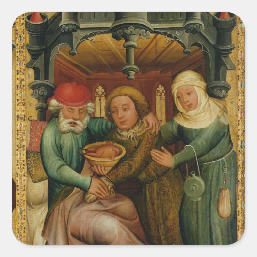 De Stolen Blessing van het hoge altaar Vierkante Sticker (Voorkant)