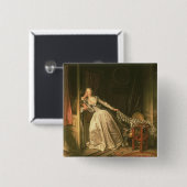 De Stolen Kiss, c.1788 Vierkante Button 5,1 Cm (Voorkant /achterkant)