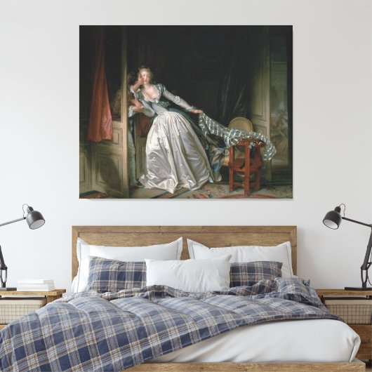 De Stolen Kiss Canvas Afdruk (Insitu (Slaapkamer))