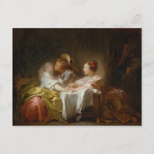De Stolen Kiss - Jean Honoré Fragonard Briefkaart
