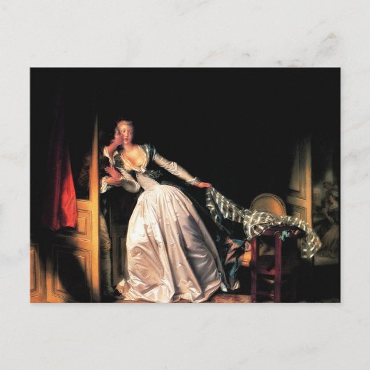 De Stolen Kiss van Jean-Honore Fragonard Briefkaart (Voorkant)