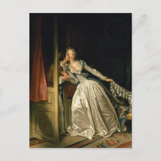 De Stolen Kiss van Jean-Honoré Fragonard Briefkaart (Voorkant)