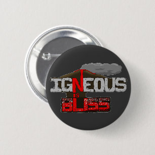 De stollingsgesteente is de vulkaan Bliss Ronde Button 5,7 Cm
