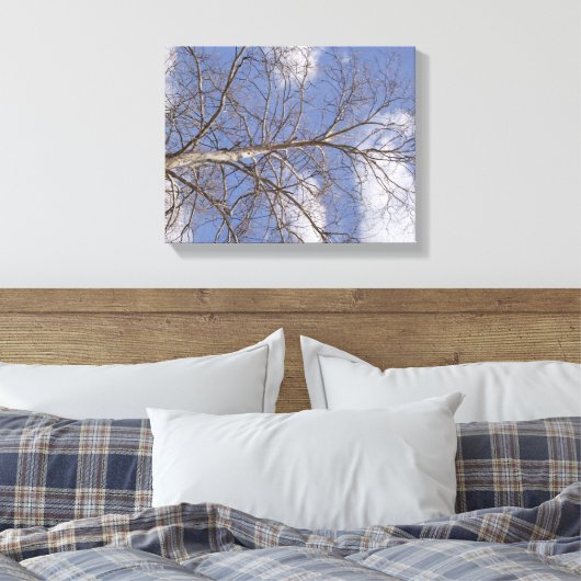 De Stomme Indiana Sycamore Canvas Afdruk (Insitu (Slaapkamer))