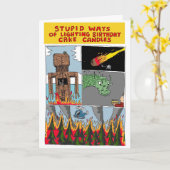 De stomme Manieren van Aanstekende Verjaardag Kaart (Gele Bloem)