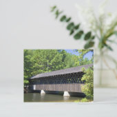 De Stone Mountain overdekte brug bij Stone Briefkaart (Staand voorkant)
