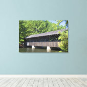 De Stone Mountain overdekte brug bij Stone Canvas Afdruk (Insitu (Houten vloer))