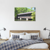 De Stone Mountain overdekte brug bij Stone Canvas Afdruk (Insitu (Slaapkamer))