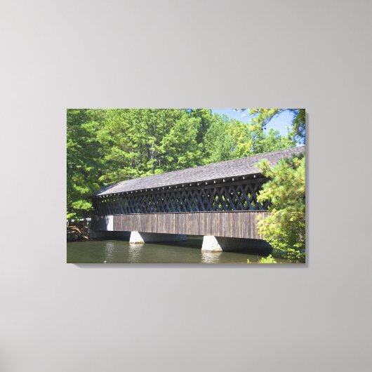 De Stone Mountain overdekte brug bij Stone Canvas Afdruk (Voorkant)