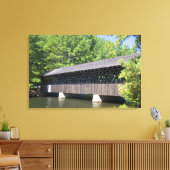 De Stone Mountain overdekte brug bij Stone Canvas Afdruk (Insitu (Woonkamer))