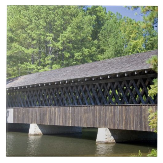 De Stone Mountain Overdekte Brug bij Stone Tegeltje (Voorkant)